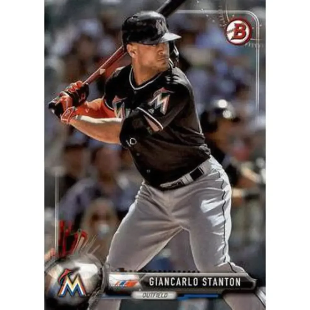 2017 Bowman Giancarlo Stanton # 21 Miami Marlins